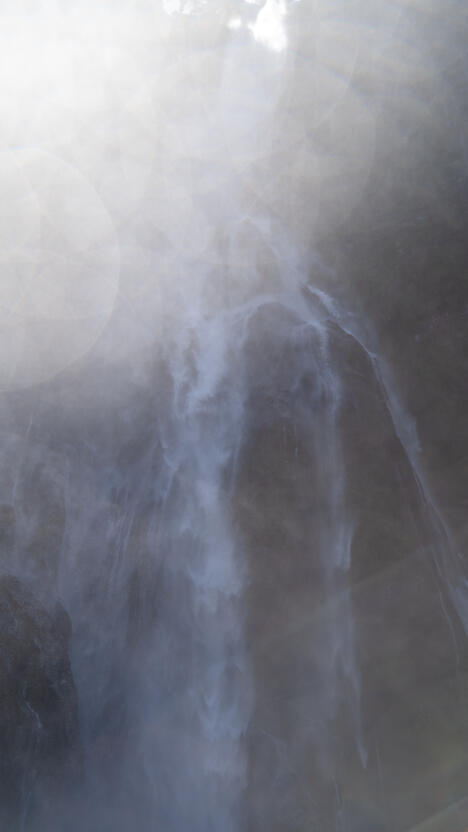 A waterfall in Milford Sound