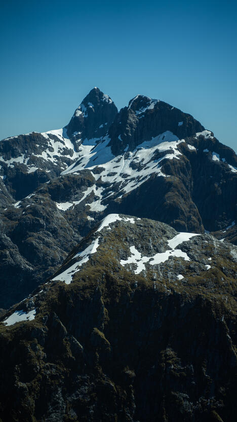 Gorgeous peaks seen from the plane ride back from Milford Sound