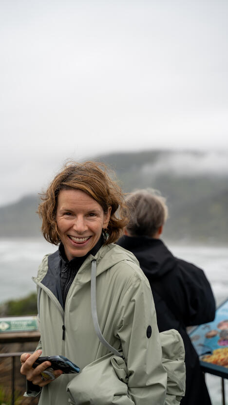 My mom (front) and grandma (back) loving the gorgeous foggy view